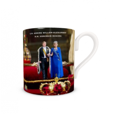 Exclusieve Bone China Inhuldigingsbeker Koning Willem-Alexander Exclusieve Bone China Inhuldigingsbeker Koning Willem-Alexander